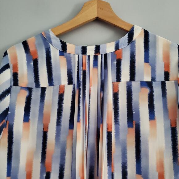 JM Collection Petite Colorful Striped Top PL - Picture 4 of 7